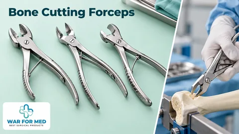 Bone Cutting Forceps — illustrative instrument close-up and use demonstration, WAR FOR MED