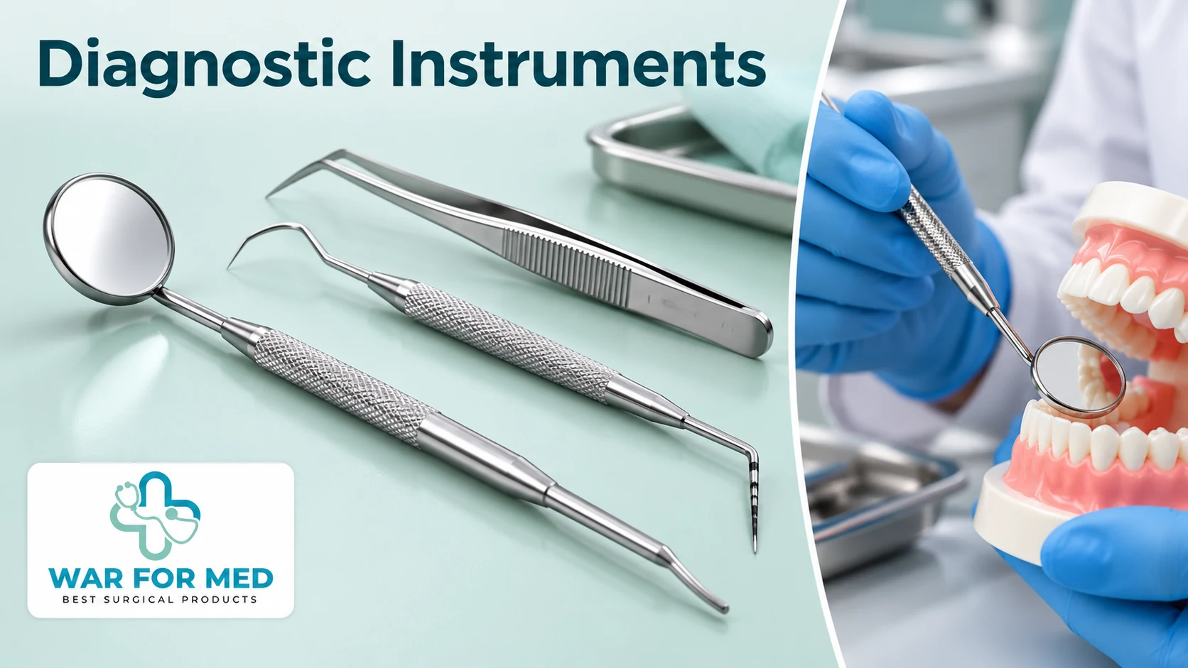 Diagnostic Instruments — illustrative instrument close-up and use demonstration, WAR FOR MED
