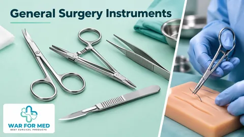 General Surgery Instruments — illustrative instrument close-up and use demonstration, WAR FOR MED