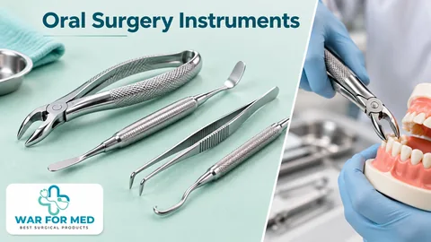 Oral Surgery Instruments — illustrative instrument close-up and use demonstration, WAR FOR MED