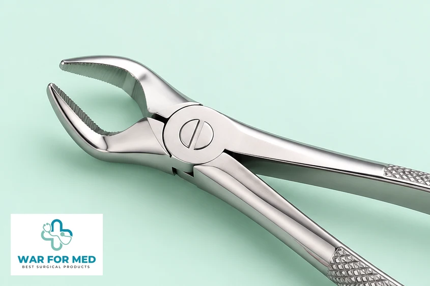 Lower Molar Extraction Forceps — single instrument close view reference, WAR FOR MED