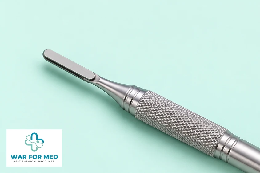 Round Scalpel Handle — single instrument close view reference, WAR FOR MED