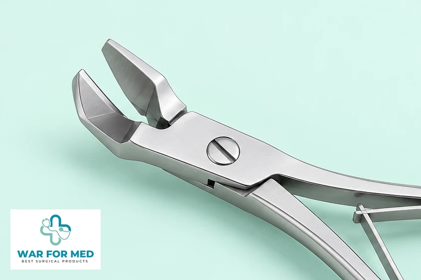 Angled Bone-Cutting Forceps — single instrument close view reference, WAR FOR MED