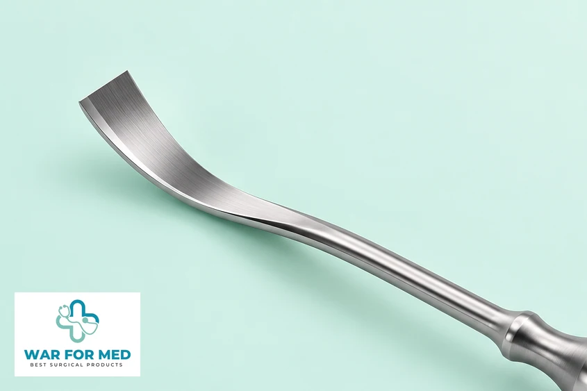 Curved Bone Chisel — single instrument close view reference, WAR FOR MED
